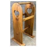 Pine Heart Carved Blanket/Quilt Rack