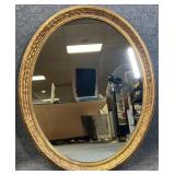 Giltwood Oval Wall Mirror