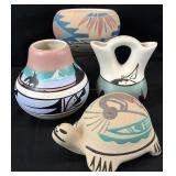 4pc Navajo Native American Pottery