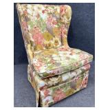 Floral Wingback Chair