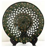 Large Spain Style Folk Art Pottery Bowl