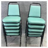Set of 10 Stacking Padded Chairs