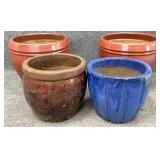 Group Assorted Ceramic Planters