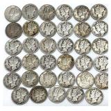 35 US Silver Mercury Head Dimes