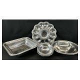 Wilton Armetale Flutes & Pearls Serving Dishes