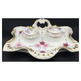 Vintage Porcelain Double Ink Well