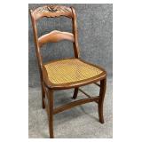 Antique Walnut Cane Seat Chair