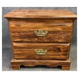 Two Drawer Pine Tone Nightstand