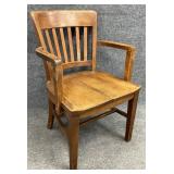 Antique Oak Banker