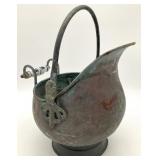 Antique Copper Coal Scuttle