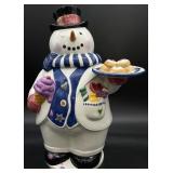 Vintage Snowman Christmas Cookie Jar