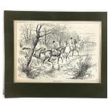 1880s John Sturgess Equestrian Hunting Engraving
