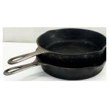 2 Wagner Ware Sidney O Cast Iron Skillets #7 & #8