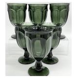 6pc Vintage Green Glassware Set