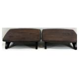 Pair Amish Made Maple Footstools