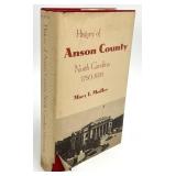 Signed A History of Anson County NC Book