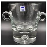 Handmade Bubble Base Glass Ice Bucket