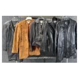 5pc Ladies Vintage Leather Coats