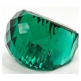 Swarovski Nirvana Emerald Statement Ring, Sz 7.5