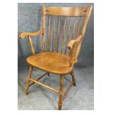 Faux Bamboo Maple Arm Chair