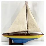 Vintage Pond Yacht Sail Model Sail Boat