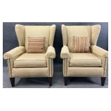 Pair Smith Brothers Wingback Chairs