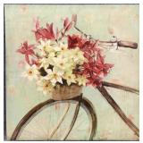 Bicycle Flower Basket Canvas Art Print