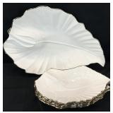 5pc Vintage California Pottery Leaf Dish Set