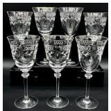 7 Royal Doulton Wellesley Gold Wine Glasses