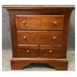 Cherry 3 Drawer Nightstand