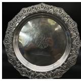 JE Caldwell Sterling Silver 14in Pierced Tray