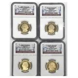 2007 NGC Proof 70 4pc Presidential Dollars Set