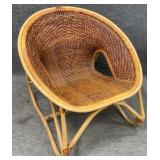Vtg Bentwood Rattan Chair