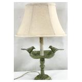 Metal Love Birds Bird Bath Lamp