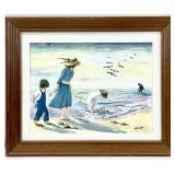 Mary Noorigian (NC) Beach Scene Art Print