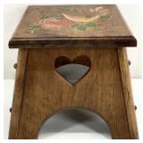 Small Wooden Hand Painted Stool