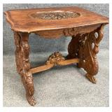 Swan Carved Accent Table