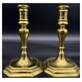 2pc Virginia Metalcrafters Brass Candlesticks