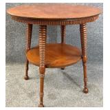 Round Maple Accent Table