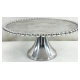 Biltmore Silver Bead Aluminum Cake Stand