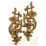 2pc Syroco Candle Wall Sconces