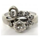 14K White Gold Diamond Ring
