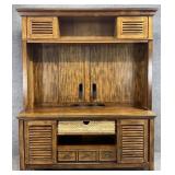 Large 2pc Fruitwood Media Stand