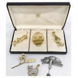 Cat Brooches Jewelry Group