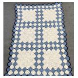 Vintage Hand Crochet Blanket 50 x 75