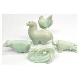 Celadon Glazed Chopstick / Knife Rest Figures