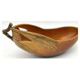 Roseville Pinecone Brown 429-10 " Oval Bowl
