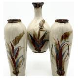 3pc Vintage Okinawan Yachimun Art Pottery