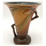 Roseville Pinecone Brown 906-6 " Flared Vase