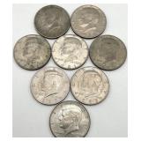 8 - 1980-1981-1983-1985 Kennedy Half Dollar Coins
